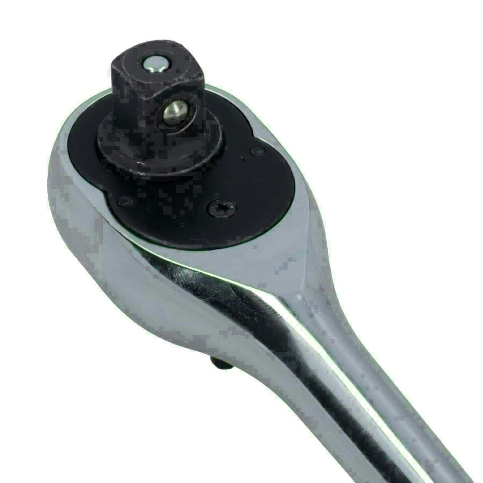 image 1 of 1/2in Drive Straight Headed Ratchet 90 Teeth Quick Release With Rubber Grip