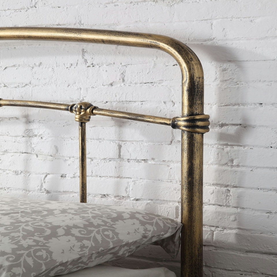 image 1 of 3ft Single Retro bed frame,Antique bronze,metal,tube style.Rustic,traditional industrial (Copy)
