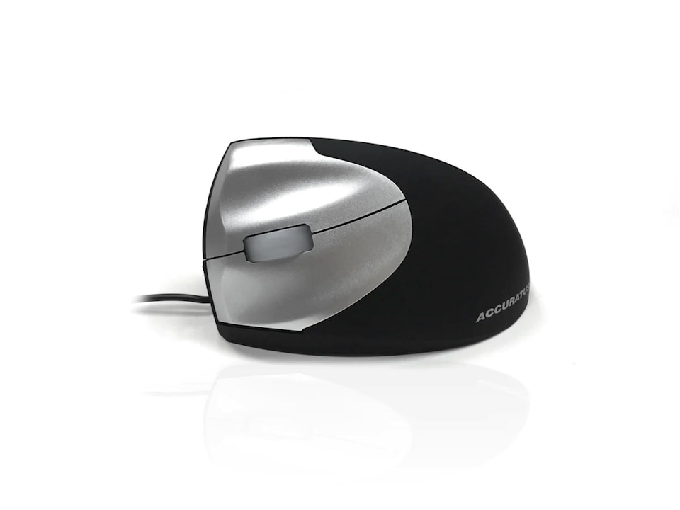 image 1 of Accuratus Left Handed Upright Mouse 2 - USB Left Handed Vertical Mouse to Help Prevent RSI - Black