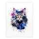 image 3 of Cat Maine Coon Watercolour Pet Portrait Black Framed Wall Art Print A4