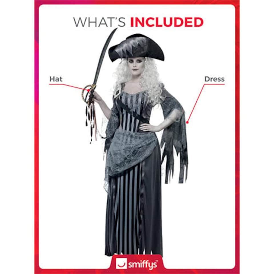 image 1 of Ghost Ship Princess Deluxe Fancy Dress Costume Ladies Small - UK 8-10