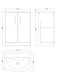 image 2 of Balterley Modern Bathroom Floor Standing 2 Soft Close Door Vanity Unit & Curved Basin | Grey | Satin Grey | 830 x 610 x 440mm