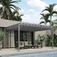 image 2 of Outsunny 4 x 3(m) Outdoor Louvered Metal Pergola with Retractable Roof, Grey