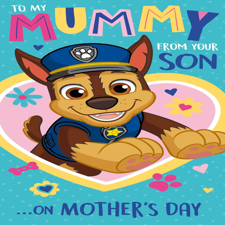 image 1 of Paw Patrol Mother's Day Card 'From Your Son'