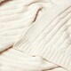 image 4 of Homescapes Cotton Cable Knit Throw - Natural - 130 x 170 cm Cream