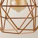 image 5 of ValueLights Modern Geometric Copper Metal Basket Cage Ceiling Pendant Light Shade