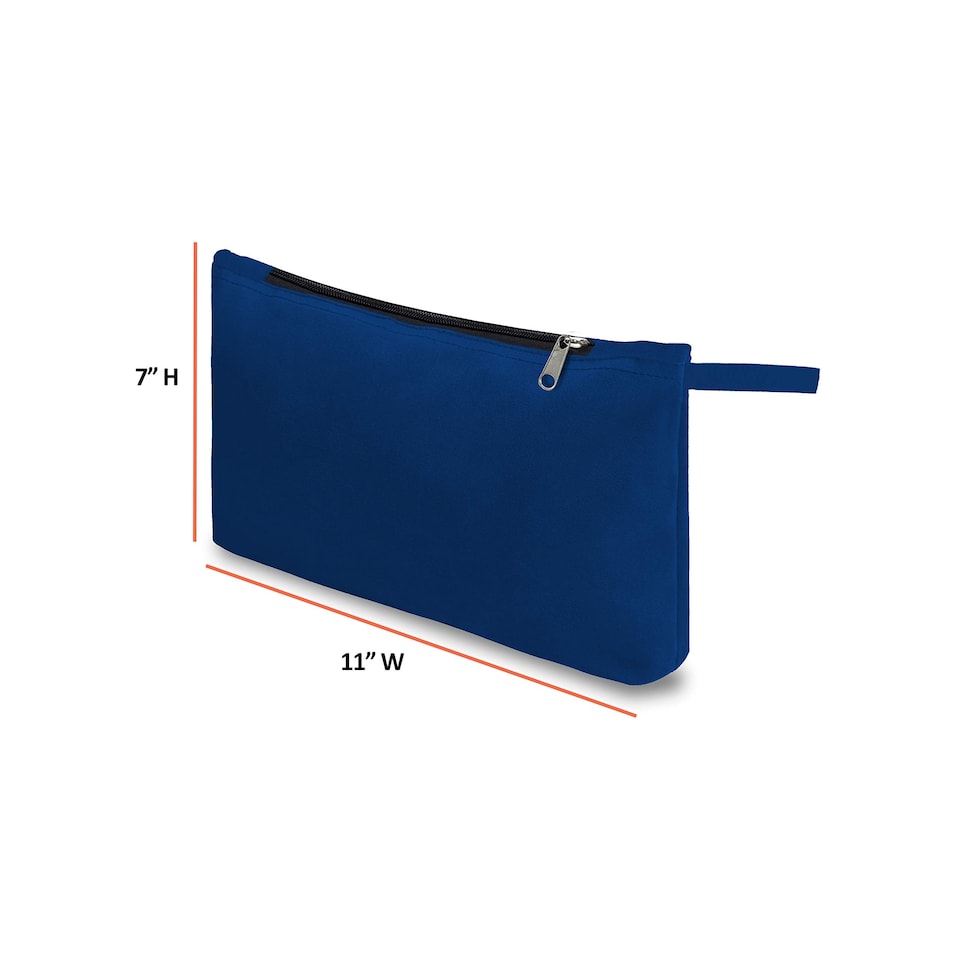 image 1 of Covers&All Tool Bag, 18 Oz Heavy Duty Waterproof Pouch with Sturdy, 7 in L x 11 in W x 7 in H, Blue
