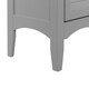image 5 of Teamson Home Wooden Bathroom Cabinet Tall Standing Grey Glancy
