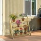image 2 of Outsunny Flower Stand Plant Display Rack 3-Tier Foldable Wood Garden