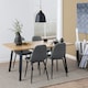 image 3 of Cenny Dining Table in Oak & Black