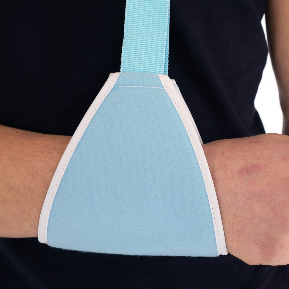image 1 of Oypla Adjustable Arm Elbow Shoulder Stabiliser Sling Brace Support Blue | One Size