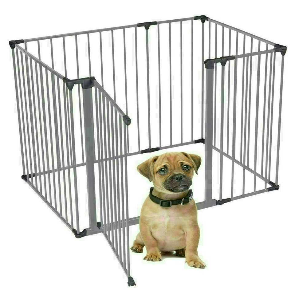 image 1 of Bettacare Pet Pen, 72cm x 105cm, Grey, 70cm High, Dog Pen for Pets and Puppies, Dog Playpen suitable for Indoor and Outdoor use Grey