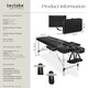 image 6 of Massage Table Set Massage Bench Massage Table 2 Zone Massage Bed Cosmetic Lounger Bag Bolsters Head And Armrests | Black | black | 1