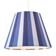 image 2 of Multi Blue Tone Striped Linen Coolie Lamp Shade with Cotton Inner