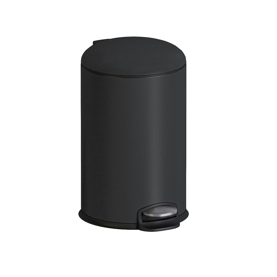 image 1 of Cosmic Bathroom Waste Sanitary Paper Bin w/ Black Matt Stainless Steel Finish 5L