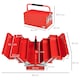 image 8 of DURHAND 3 Tier Metal Toolbox with 5 Tray Carry Handle 45cmx20cmx34.5cm Red Red
