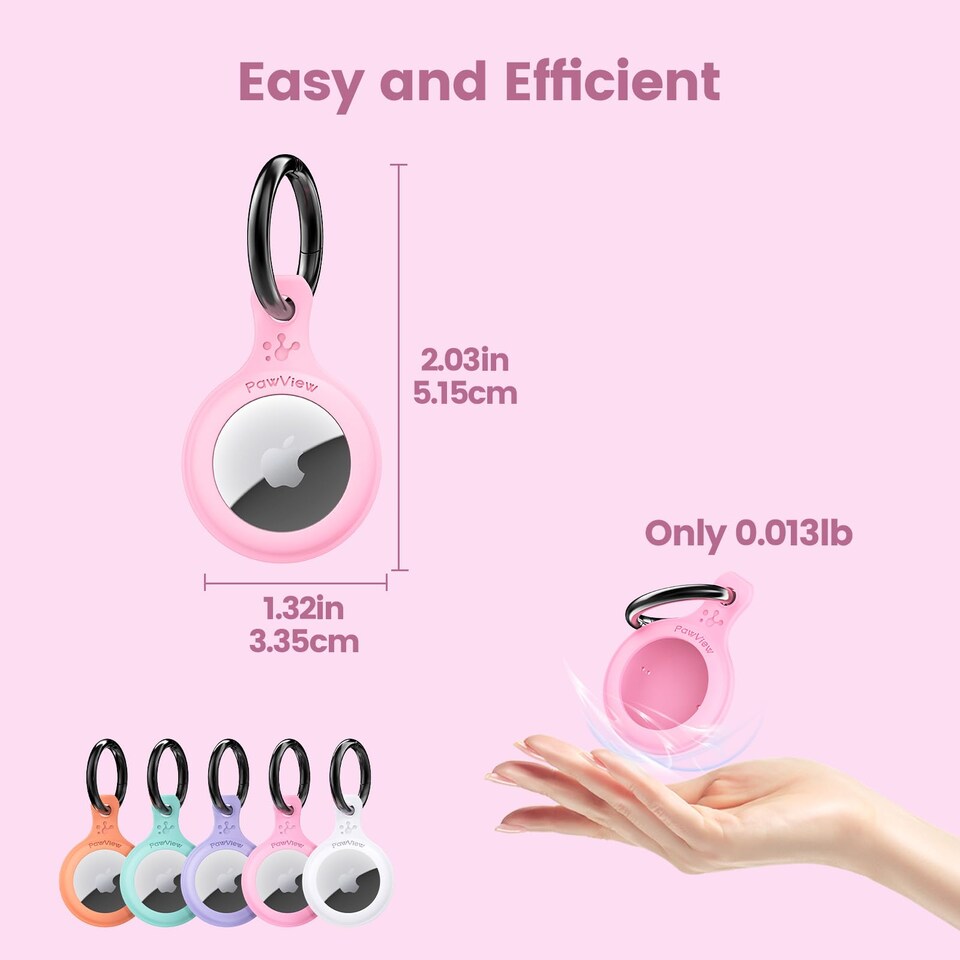 image 1 of AirTag Holder & Collar for Pets GPS Tag & App with Smart QR ID