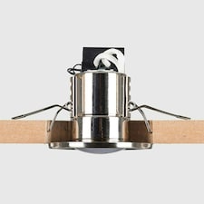 ValueLights 20 Pack Fire Rated Brushed Chrome GU10 Recessed Ceiling Downlights Spotlights