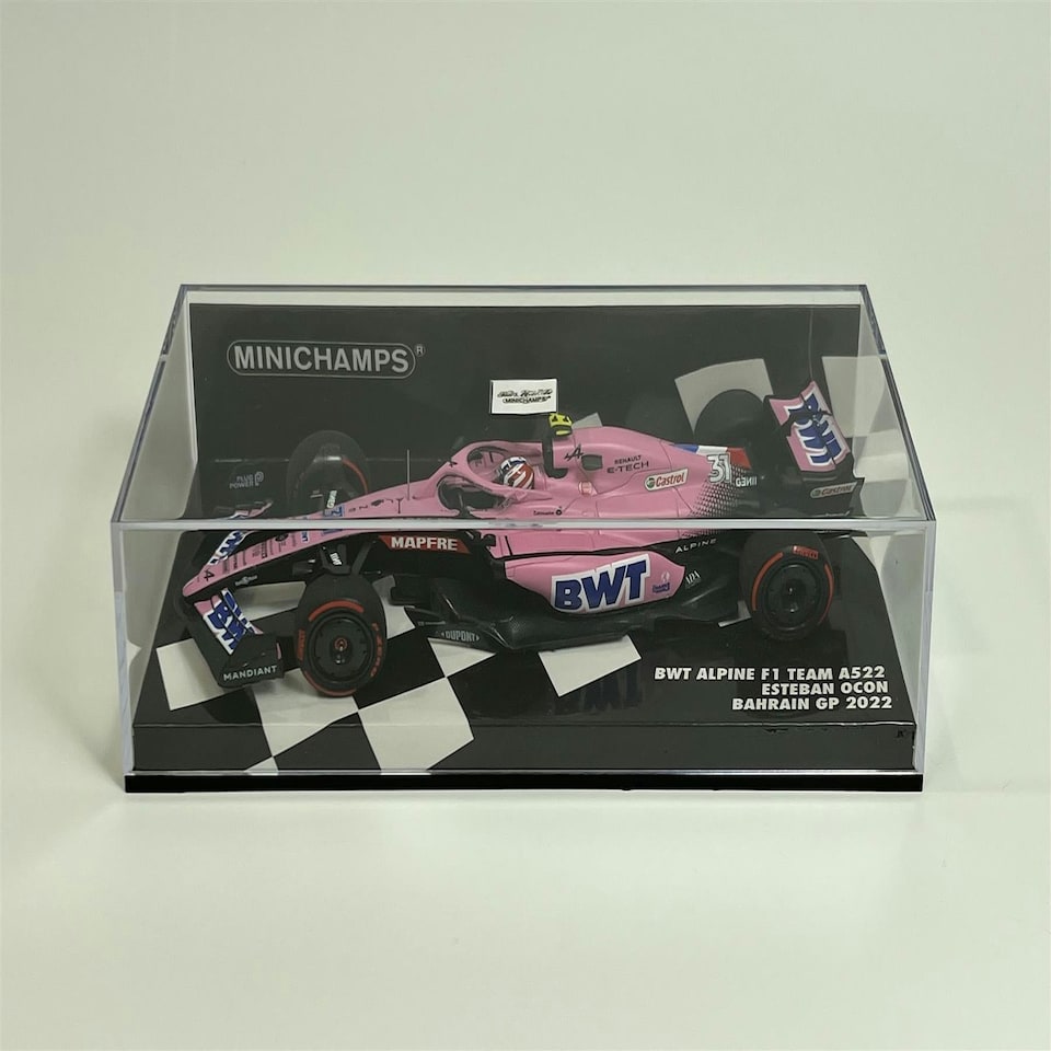 image 1 of E Ocon BWT Alpine F1 Team A522 Bahrain GP 2022 1:43 Minichamps 417220131