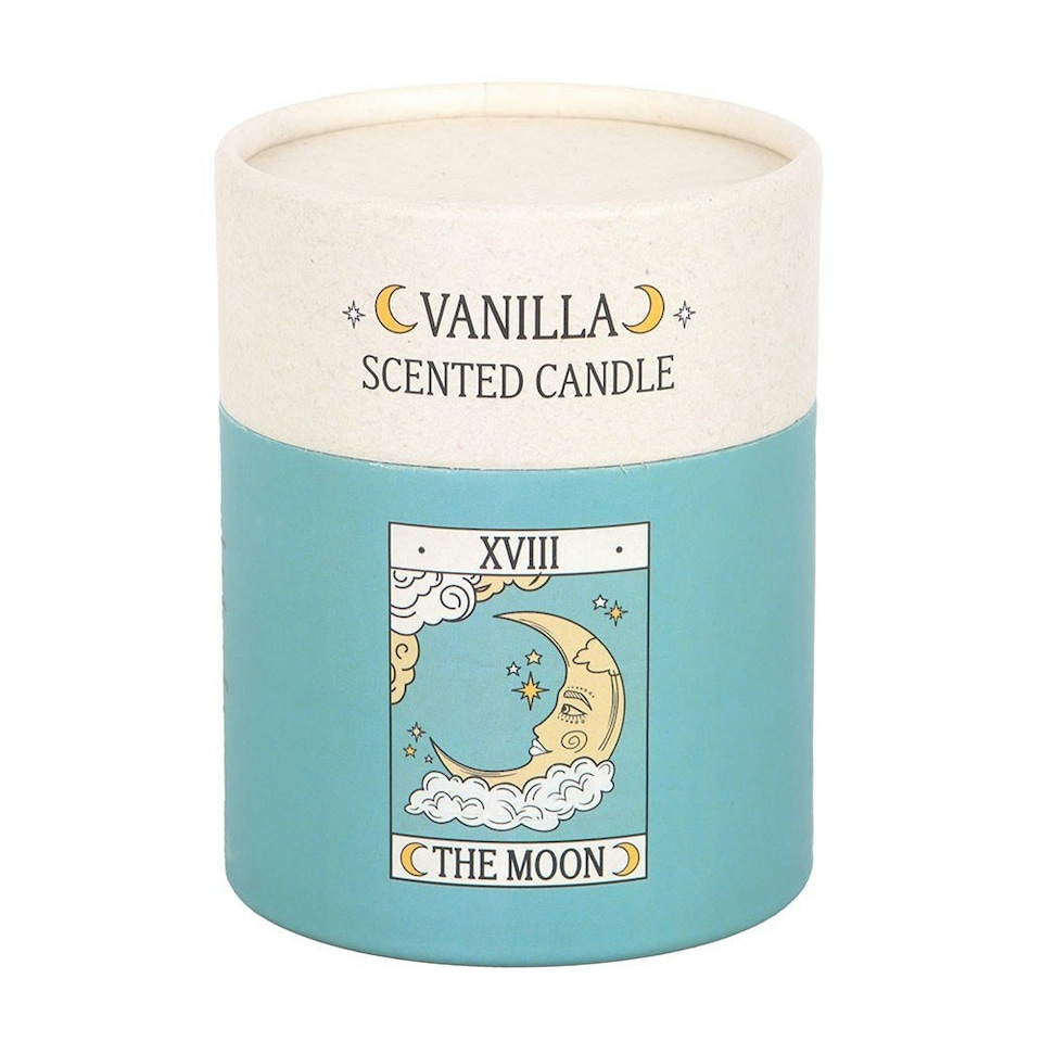 image 1 of The Moon Vintage Tarot Vanilla Candle White | One Size