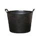 image 8 of 42L Black Flexi Plastic Tub / Bucket for Household and Garden | Black | Black