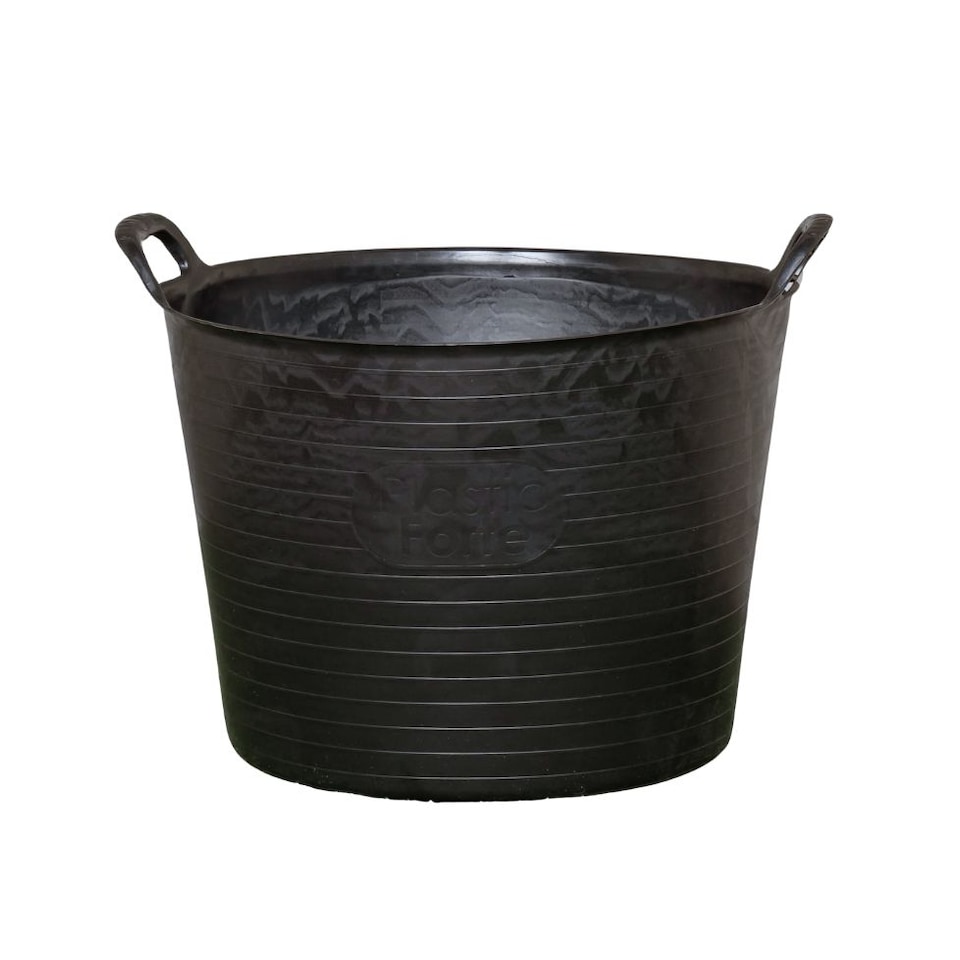 image 1 of 42L Black Flexi Plastic Tub / Bucket for Household and Garden | Black | Black