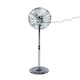 image 8 of Oypla Electrical 16" Inch 40cm Chrome Metal Pedestal 3 Speed Stand Fan Cooling