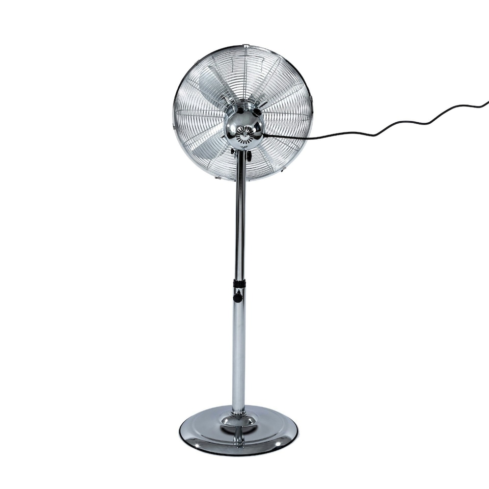 image 1 of Oypla Electrical 16" Inch 40cm Chrome Metal Pedestal 3 Speed Stand Fan Cooling