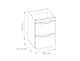 image 4 of Bathroom Furniture Set Vanity Unit 400mm Sink Tall Cabinet White Gloss Oak Aruba