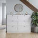 image 4 of Vida Designs Altino White 6 Drawer Chest Storage Cabinet - H: 76.5cm x W: 100cm x D: 36cm