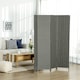 image 2 of HOMCOM 4-Panel Room Dividers, Wave Fibre Freestanding Folding Privacy Screen Panels, Partition Wall Divider for Indoor Bedroom Office, 170 cm, Grey