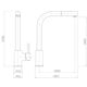 image 2 of Balterley Contemporary Pull Out Single Lever Kitchen Mixer Tap with Rounded Swivel Spout