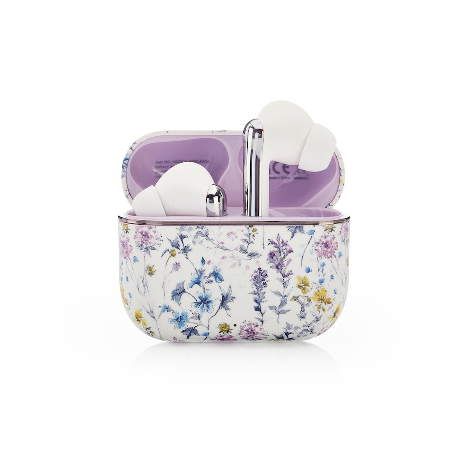 image 1 of Laura Ashley Wild Meadow 'Skylark' True Wireless Earbuds with HD Microphone and Charging Case