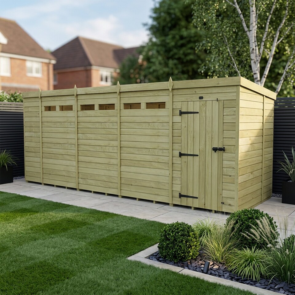 image 1 of 17 x 7 Security Pent Shed