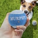 image 2 of Pre-Personalised Dog Ball Gift Pack 2pcs Blue Murphy