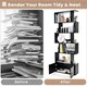 image 8 of COSTWAY 5-tier Bookcase S-Shaped Bookshelf Display Rack Black Black