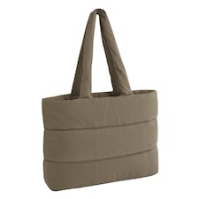 Bagbase Plain Quilted Tote Bag | Green | Earthy Green | 1