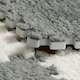 image 3 of OHS 18 Pack Teddy Fleece Interlocking Flooring Carpet Rug Tiles, 30x30cm - Cream
