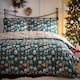 image 1 of Fusion Christmas Ornaments Duvet Cover Set Green