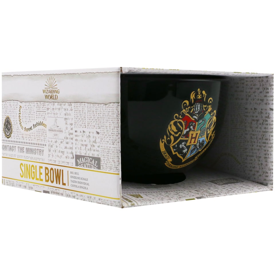 image 1 of Harry Potter Hogwarts Crest Bowl | Black