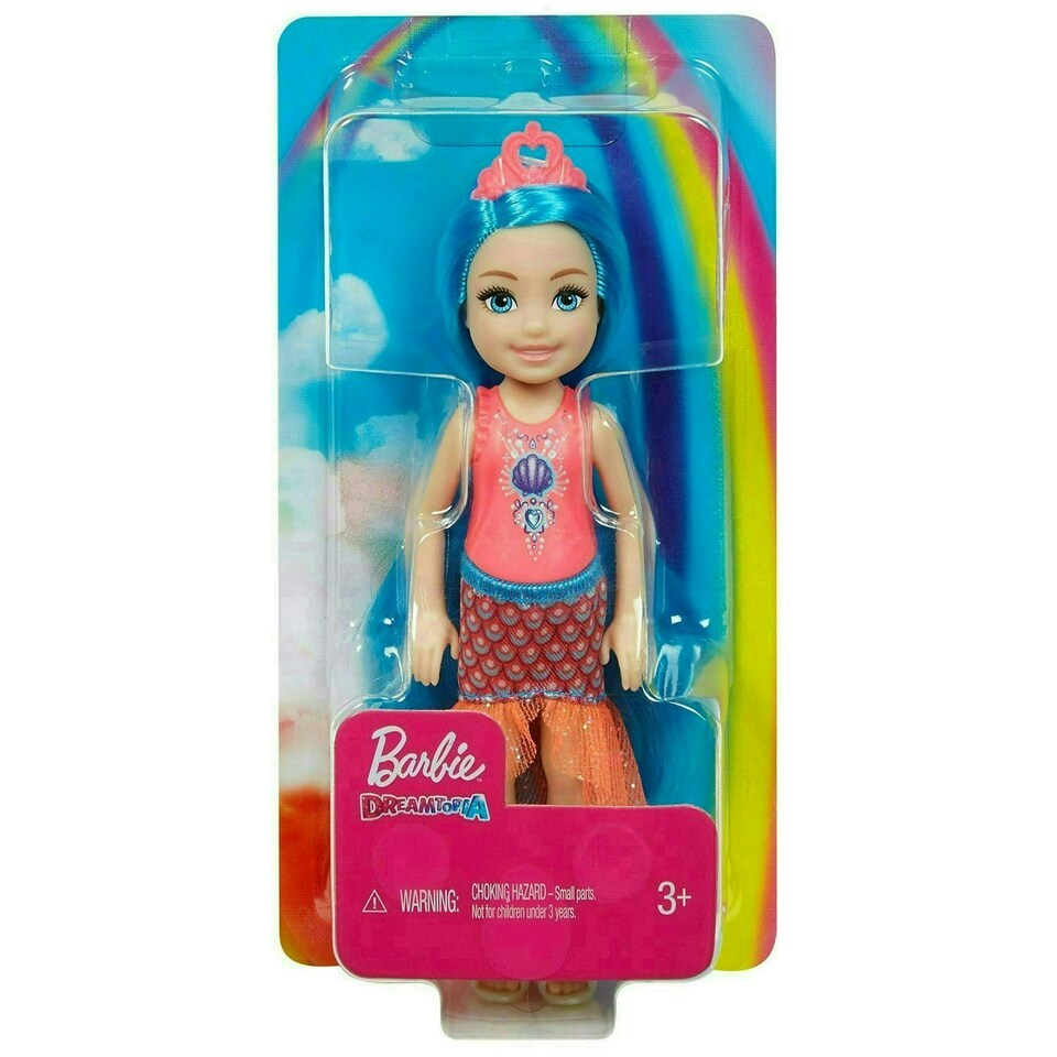 image 1 of Barbie Dreamtopia 14 cm Chelsea Sprite Doll With Blue Hair