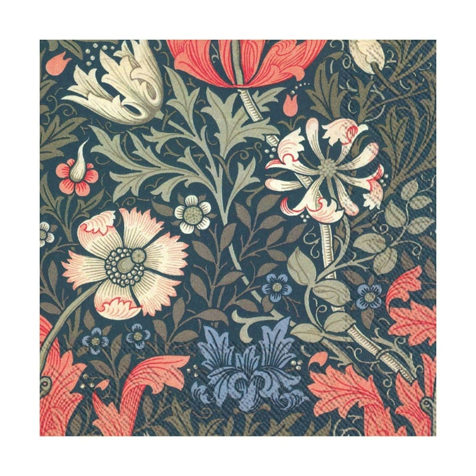 IHR Lunch Napkins Compton Dark Blue&nbsp; 33cm 3ply 20 Pack