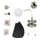image 1 of ValueLights Silver Ceiling Fan Light With Remote Control 400mm