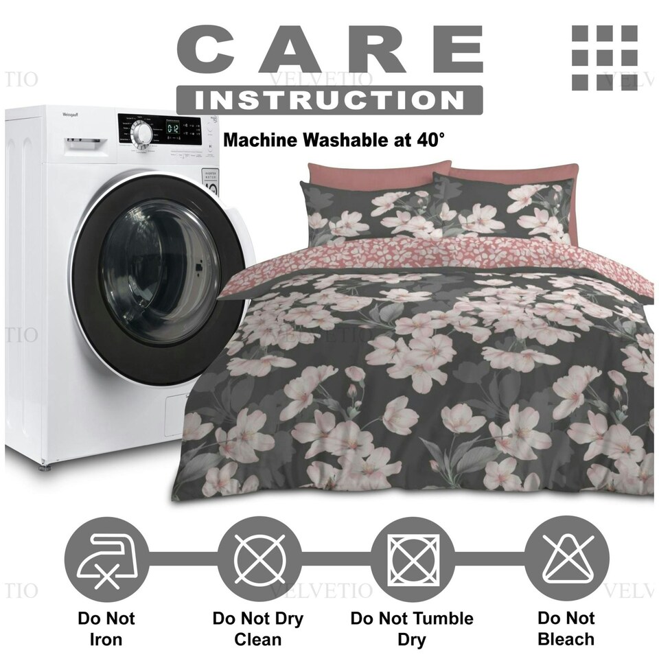 image 1 of VELVETIO Ezekiel Complete Duvet Cover Set with Fitted Sheet Printed Bedding Quilt Multi | King