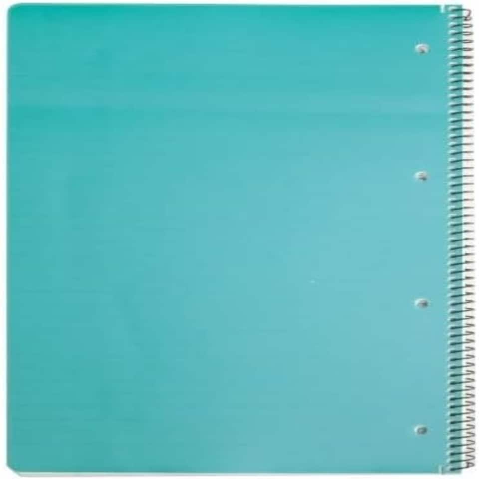 image 1 of Pack of 5 A4 160 Pages Blue Spiral Bound Polypropylene Notebooks