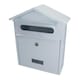 image 3 of Letter Post Mail Box Metal White Wall Door Gate Fence Garden House Lockable White