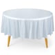 image 1 of Disposable Plastic Table Cover, Waterproof Tablecloth - 84 Inch