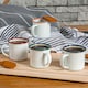 image 4 of Argon Tableware White Enamel Espresso Cups - 130ml - 4 Colours | Multi | 4 Colours