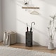 image 7 of HOMCOM Decorative Umbrella Holder w/ Drip Tray 4 Hooks for Entryway Black Black