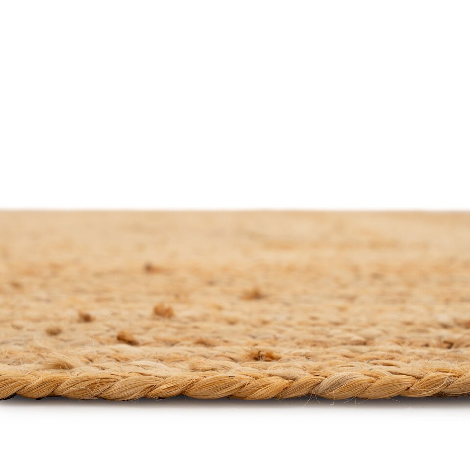 image 1 of KUKOON Classic Natural Handwoven Braided Jute Fireside Living Area Rug 190cm x 280cm